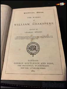 Blackfriars Edition The Works of William Shakspere Edited by Charles Knight 1867 - Imagen 1 de 12
