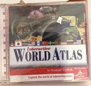 The Learning Company Compton's Interactive World Atlas CD ROM NEW - Picture 1 of 2