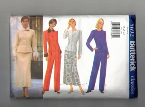 BUTTERICK 5692 JACKET AND SKIRT AND PANTS 18 - 20 - 22 NEW UNCUT - Picture 1 of 2