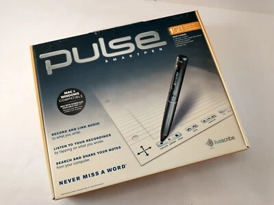 Livescribe PULSE 1GB Smart Pen Audio Recorder For PC & MAC New & Sealed! - Image 1 of 4