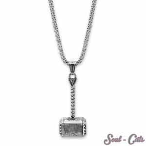Anhänger Thorshammer Mjölnir Edelstahl-Kette Viking Pagan Metal Hammer Asgard - Bild 1 von 1