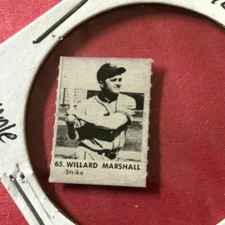 1950 R 423 Mini Strip Card #65  WILLARD MARSHALL   Purple Back