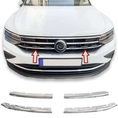 Stainless Steel Radiator Grille Trims Fits VW Tiguan II + Allspace Facelift|2020> - Image 1 of 4