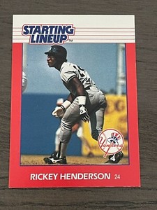 1988 Kenner Starting Lineup Rickey Henderson Card New York Yankees 