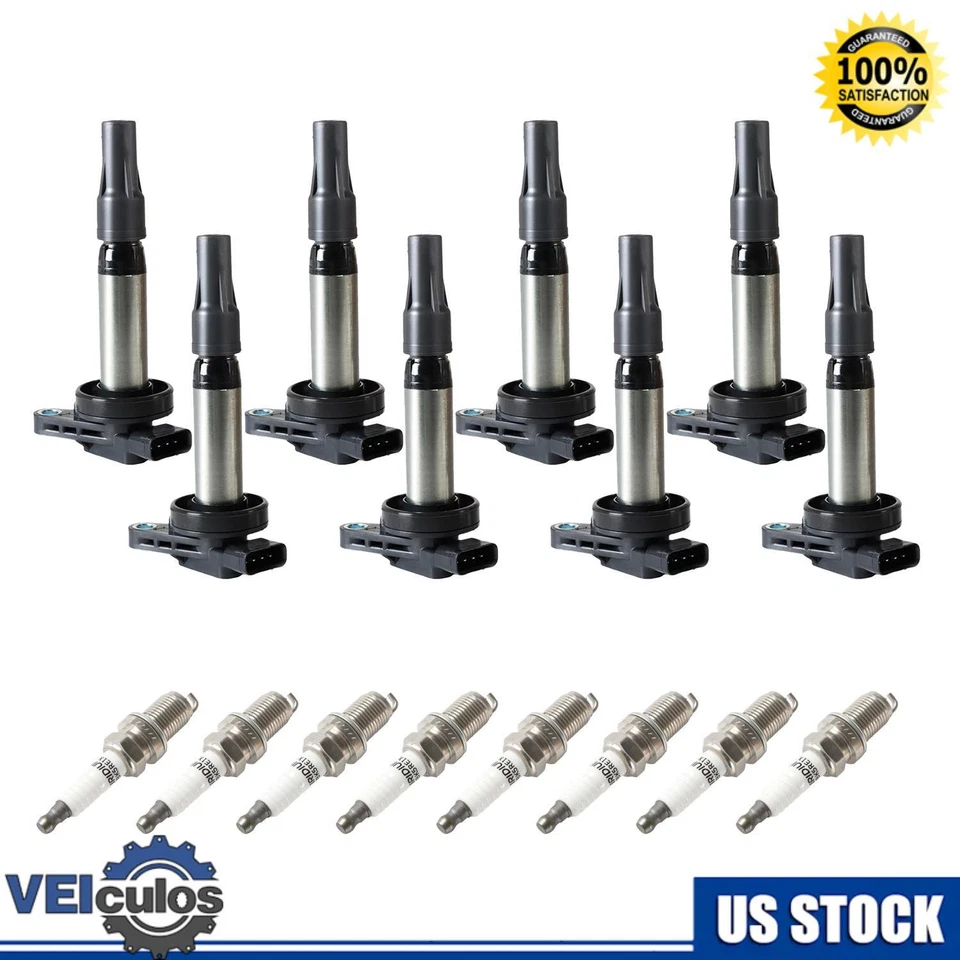 8X For 2006-2009 Land Rover Range Rover Sport 4.4L V8 Ignition Coil & Spark Plug - Image 1 of 4