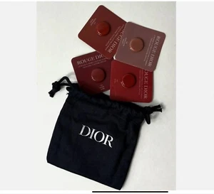 Dior Rouge Dior Iconic Lipstick Samples 4pcs X 0.3g + Dior Mini Pouch New - Picture 1 of 5