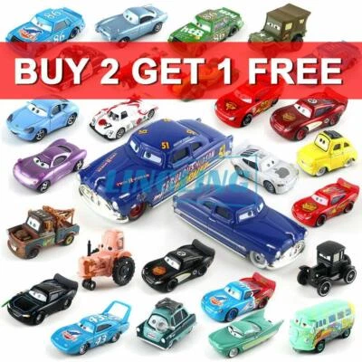 Nuovo lotto auto Disney Pixar Lightning McQueen 1:55 modellino pressofuso auto - Immagine 1 di 4