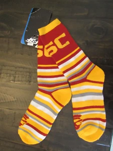 USC Trojans Lotta Stripe Soft High Socks - Men's Large (10-13) NEW - Picture 1 of 5