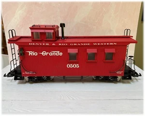 Charles Ro USA Train G Scale Denver & Rio Grande Western Wood Panel Caboose 0505 - Picture 1 of 14