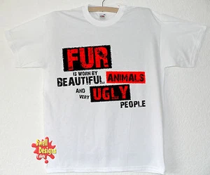 Piel Es Worn By Animal Derechos Anti Piel Vegano Camiseta Todas Tallas - Imagen 1 de 1