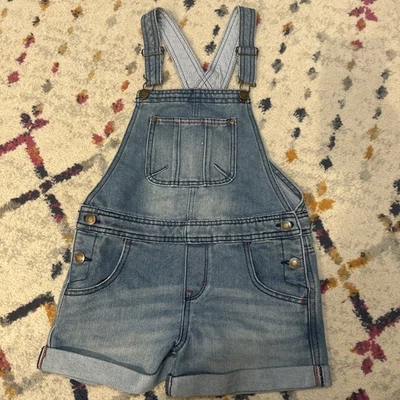 Tommy Hilfiger NIÑAS Babero Mono Pantalones Cortos con Puntada Decorativa Talla M 8/10 Foto 1 de 4