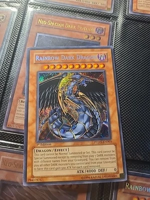 Yugioh! RAINBOW DARK DRAGON Secret Rare PTDN-EN003 1st Edition  - Image 1 of 4