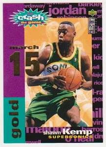 1995-96 Collector's Choice Crash The Game GOLD Shawn Kemp #C4 March 15 Card - Picture 1 of 2