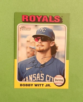 Bobby Witt, Jr. 2024 Topps Heritage Mini Set #404 M Base Kansas City Royals - Image 1 of 3