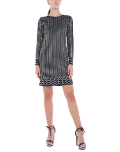RRP €605 MICHAEL MICHAEL KORS Sheath Dress Size XS Black Studded Long Sleeve - Picture 1 of 6