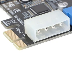 USB3.0 Expansion Card 2 Port 19 Pin 4P PCIE to USB3.0 Card Controller Adapter - Afbeelding 1 van 10