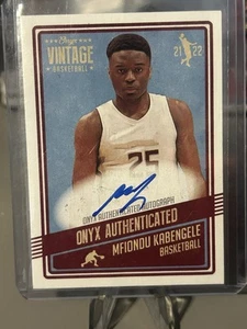 2021 Onyx Basketball Mfiondu Kabengele Blue Auto /50 - Florida State - Picture 1 of 2