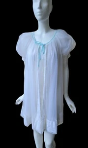 Conjunto de Camisón y Bata Babydoll Peignoir Peignoir de Encaje Gasa Transparente Años 60 De Colección - Imagen 1 de 12