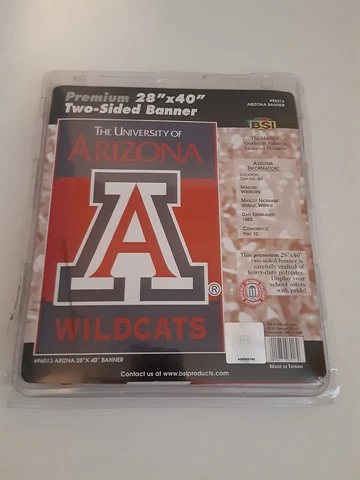 ARIZONA WILDCATS Premium BSI Heavy-Duty 28" x 40" 2-sided BANNER FLAG ~ UA House Cover