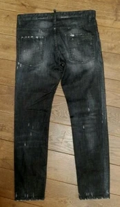 DSQUARED2 Vaqueros Patinador Gris Envejecido Hombre Talla 50 W34" Ajustado Hecho en Italia 11 - Imagen 1 de 8