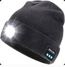 Wireless Bluetooth Music Hat Unisex Knitted Led Headlight Rechargable Cap Beanie