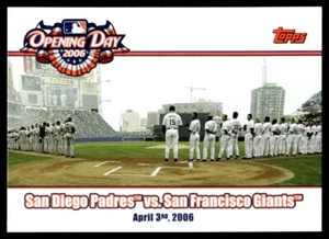 2006 Topps Opening Day San Diego Padres vs. San Francisco Giants #OD-PG - Picture 1 of 2