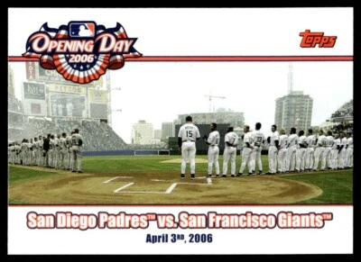 2006 Topps Opening Day San Diego Padres vs. San Francisco Giants #OD-PG - Image 1 of 2