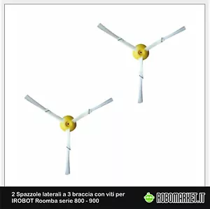 KIT RICAMBI 2 SPAZZOLE 3 BRACCIA PER ROOMBA 880 886 960 966 980 - Foto 1 di 5
