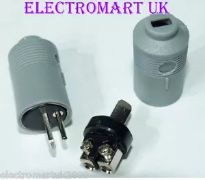 2 X 2 PIN SPEAKER DIN PLUGS MALE HI-FI CONNECTORS EASY FIT SCREW TERMINALS - Picture 1 of 1