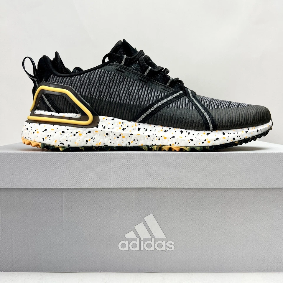 NIB DS ADIDAS Men's Golf Solarthon Black Yellow Low Top 10.5 Sneakers Shoes - Image 1 of 4