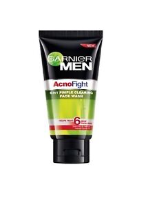 2x Garnier Acno Fight 6 in 1 Pimple Clearing Face Wash For Men 100 Gram
