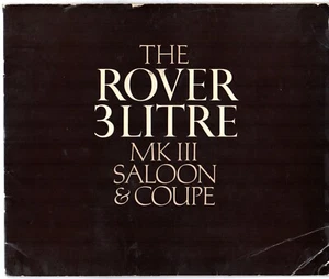 Rover 3-Litre MkIII P5 1966-1967 UK Market Sales Brochure Saloon & Coupe FAIR - Picture 1 of 2