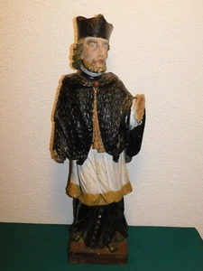 Große Holzfigur Heiliger Johannes Nepomuk ! wohl um 1760! - Picture 1 of 14