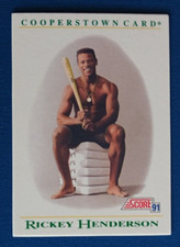 1991 Score Baseball #B4 Rickey Henderson Cooperstown - Oakland Athletics - NM-MT
