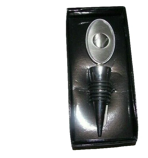 Peltre TODO Béisbol Deportes Adorno Botella de Vino Tapón Corcho NUEVO Foto 1 de 1