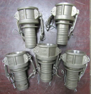 😃 5) NEW CAMLOCK FEMALE COUPLER X HOSE BARB CAMLOCK 150C SS304 LOT OF 5 - Picture 1 of 9