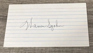 Warren Spahn SIGNED Auto INDEX CARD - Picture 1 of 1