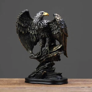 25cm Adler Skulptur Tier Ornament Dekorativ Figur Statue Tischplatte Dekor - Bild 1 von 11