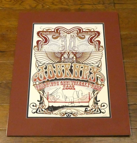 Journey Band Signed 2005 30th Anniversary Tour Poster Matted 18.5" x 24" Cover