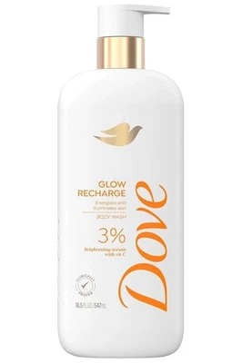 Dove Serum Body Wash Glow Recharge ilumina y exfolia la piel con 18,5 fl oz Foto 1 de 4