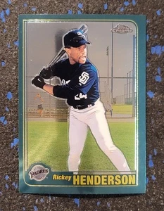 2001 TOPPS CHROME TRADED BASEBALL RICKEY HENDERSON #T77 - Picture 1 of 2