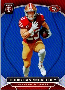 2024 Panini Totally Certified #81 Christian McCaffrey Mirror Platinum Blue #/149 - Picture 1 of 2