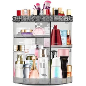 360 Rotating Makeup Organizer, DIY Adjustable Cosmetic Carousel Spinning Hold... - Picture 1 of 1