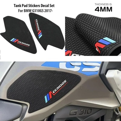 Motorcycle Tank Grip Knee Pads For BMW G310GS 2017- Tank Pad Stickers Decal Set - Image 1 of 4