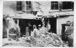 Co DURHAM - BOMBARDMENT OF WEST HARTLEPOOL - DAMAGE TO HOUSE IN RUGBY TERRACE. - Picture 1 of 1