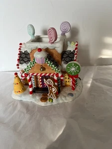 PartyLite The Gingerbread Cottage House Village Candle Holder - Picture 1 of 5