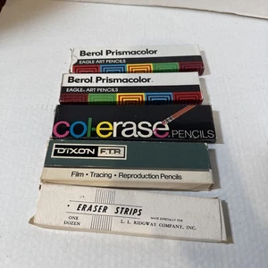 24 Vintage Berol Verithin Colored Pencils True Green 11 Col-erase Green 7 Dixon - Picture 1 of 13
