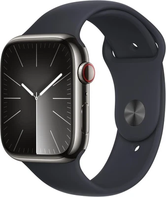 Apple Watch Series 9 (GPS + LTE) 45MM Graphite Stainless Steel Case Midnight - Image 1 of 3