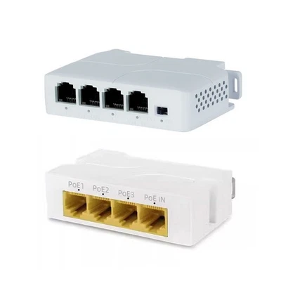 4 Port Gigabit POE Extender Network Switch Repeater IEEE802.3af/at PoE Switch - Image 1 of 4