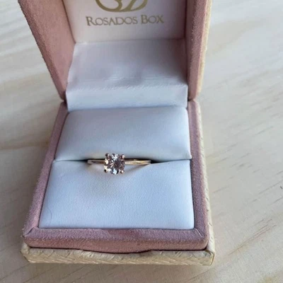 Anillo Rosado’s Box Morganita y Oro Rosa 14K Talla 7.5 Foto 1 de 4